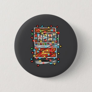 Badge Rond 5 Cm Graphismes de Noël de machine à sous drôle Amoureu