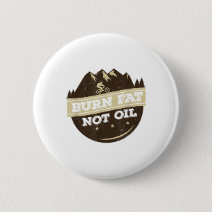 Badge Rond 5 Cm Gras Gras Gras Non Pétrole Vélo Montagne Mtb De l'