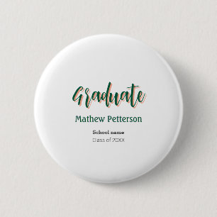 Badge Rond 5 Cm Gras type simple noir classe moderne graduation