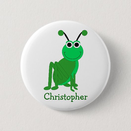 Badge Rond 5 Cm Grasshopper Design (Devant)