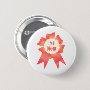 Badge Rond 5 Cm Gratitude Numéro Une maman lauréat du prix ruban