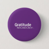 Badge Rond 5 Cm Gratitude - pensée Shapers™ (Devant)