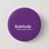 Badge Rond 5 Cm Gratitude - pensée Shapers™ (Devant)