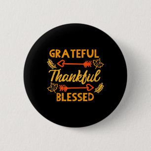 Badge Rond 5 Cm Gratuit Merci Blessé Automne Thanksgiving Automne