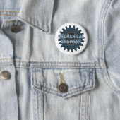 Badge Rond 5 Cm Gray Bleu Gray (En situation)