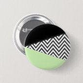 Badge Rond 5 Cm Gray Zigzag, Gray Chevron, Zigzag Pattern, Mint (Devant & derrière)