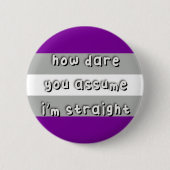 Badge Rond 5 Cm Grayexie - "Comment osez-vous consommer" - LGBT (Devant)