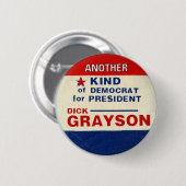 Badge Rond 5 Cm Grayson pour le Président Button (Devant & derrière)