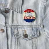 Badge Rond 5 Cm Grayson pour le Président Button (En situation)