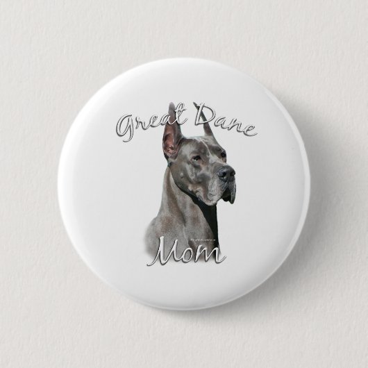 Badge Rond 5 Cm Great Dane (bleu) Maman 2 (Devant)
