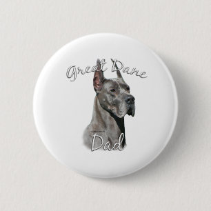 Badge Rond 5 Cm Great Dane (bleu) Papa 2