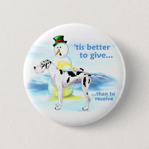 Badge Rond 5 Cm Great Dane BTG Harlequin UC