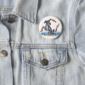 Badge Rond 5 Cm Great Dane Kinda Crabby Merle UC (En situation)