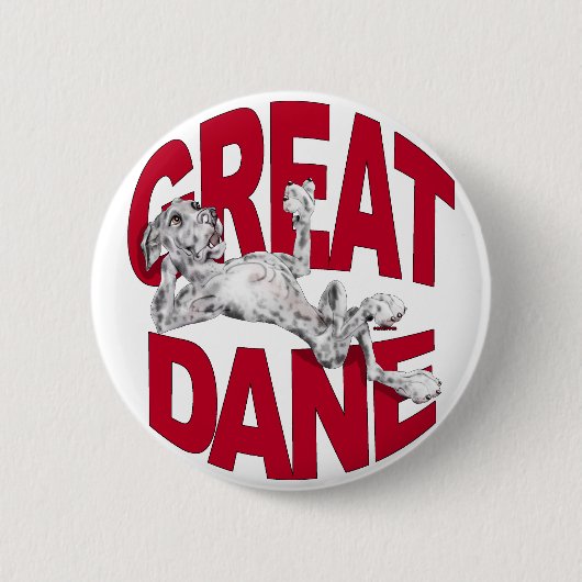 Badge Rond 5 Cm Great Dane Laid Back Merle UC (Devant)