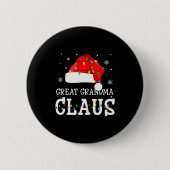 Badge Rond 5 Cm Great Grandma Claus Cool Holiday Matching Pajamas (Devant)