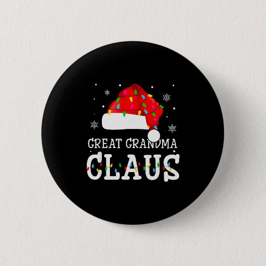 Badge Rond 5 Cm Great Grandma Claus Cool Holiday Matching Pajamas (Devant)