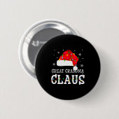 Badge Rond 5 Cm Great Grandma Claus Cool Holiday Matching Pajamas (Devant & derrière)