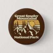 Badge Rond 5 Cm Great Smoky Mountains, Parc National (Devant)