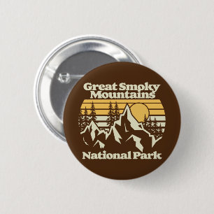 Badge Rond 5 Cm Great Smoky Mountains, Parc National