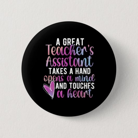 Badge Rond 5 Cm Great Teacher's Istant Teacher Teaching Istant For (Devant)