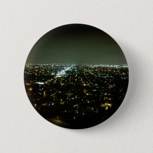 Badge Rond 5 Cm Great View Overlooking the City Lights at Night