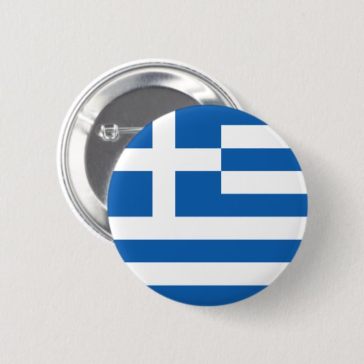 Badge Rond 5 Cm Grèce Flag GR (Devant & derrière)