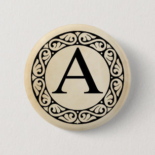 Badge Rond 5 Cm Greek Alphabet Letter Alpha