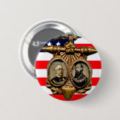 Badge Rond 5 Cm Greeley-Brun - bouton (Devant & derrière)