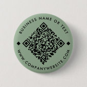 Badge Rond 5 Cm Green | Bouton Code QR professionnel personnalisé (Devant)