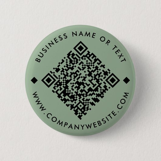 Badge Rond 5 Cm Green | Bouton Code QR professionnel personnalisé (Devant)
