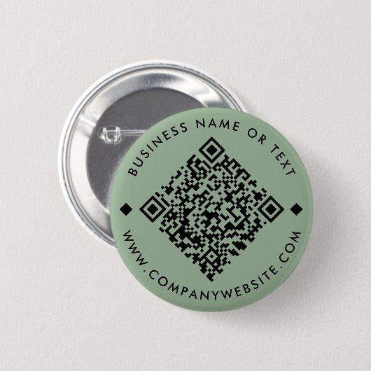 Badge Rond 5 Cm Green | Bouton Code QR professionnel personnalisé (Devant & derrière)