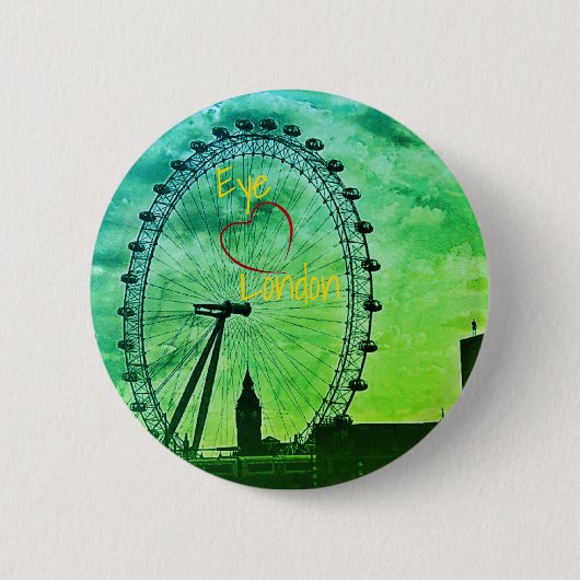 Badge Rond 5 Cm Green City Londres (Devant)