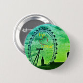 Badge Rond 5 Cm Green City Londres (Devant & derrière)