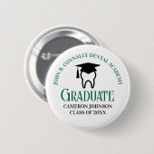 Badge Rond 5 Cm Green Dental Academy Diplôme sur mesure (Devant & derrière)