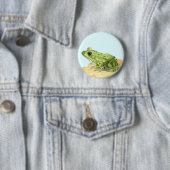 Badge Rond 5 Cm Green Frog (En situation)