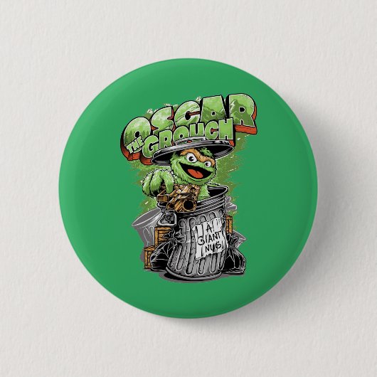 Badge Rond 5 Cm Green Garbage Monster  (Devant)