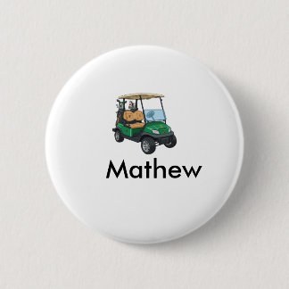 Badge Rond 5 Cm Green golf car name man sports boy gifts letter 