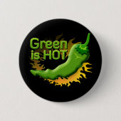 Badge Rond 5 Cm Green is HOT (Devant)