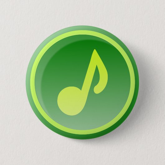 Badge Rond 5 Cm green music icon (Devant)