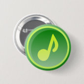 Badge Rond 5 Cm green music icon (Devant & derrière)