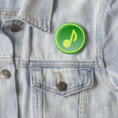 Badge Rond 5 Cm green music icon (En situation)