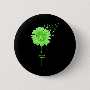 Badge Rond 5 Cm Green Ribbon Daisy Faith Sensibilisation à la sant