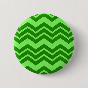 Badge Rond 5 Cm Green Zig Zag Chevron Design Motif