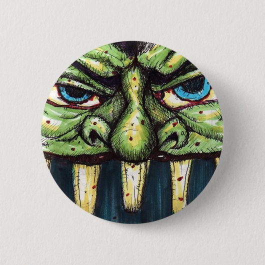 Badge Rond 5 Cm greenface (Devant)