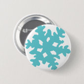 Badge Rond 5 Cm grêle à neige - flocon de neige (Devant & derrière)