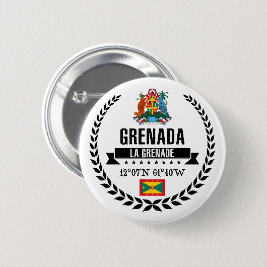 Badge Rond 5 Cm Grenade (Devant & derrière)