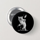Badge Rond 5 Cm Grenade à lancer de chat Drôle Kitty Grenade de ch (Devant & derrière)