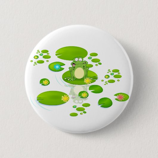 Badge Rond 5 Cm Grenouille (Devant)