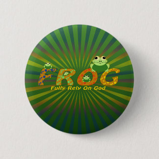 BADGE ROND 5 CM GRENOUILLE