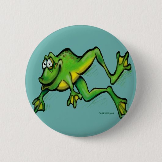 Badge Rond 5 Cm Grenouille (Devant)